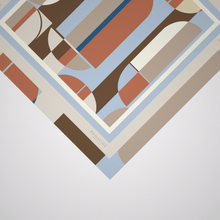 Load image into Gallery viewer, Metro Blue, Rust and Brown