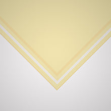Load image into Gallery viewer, Classic Border Scarf - Lemon Yellow + Cream