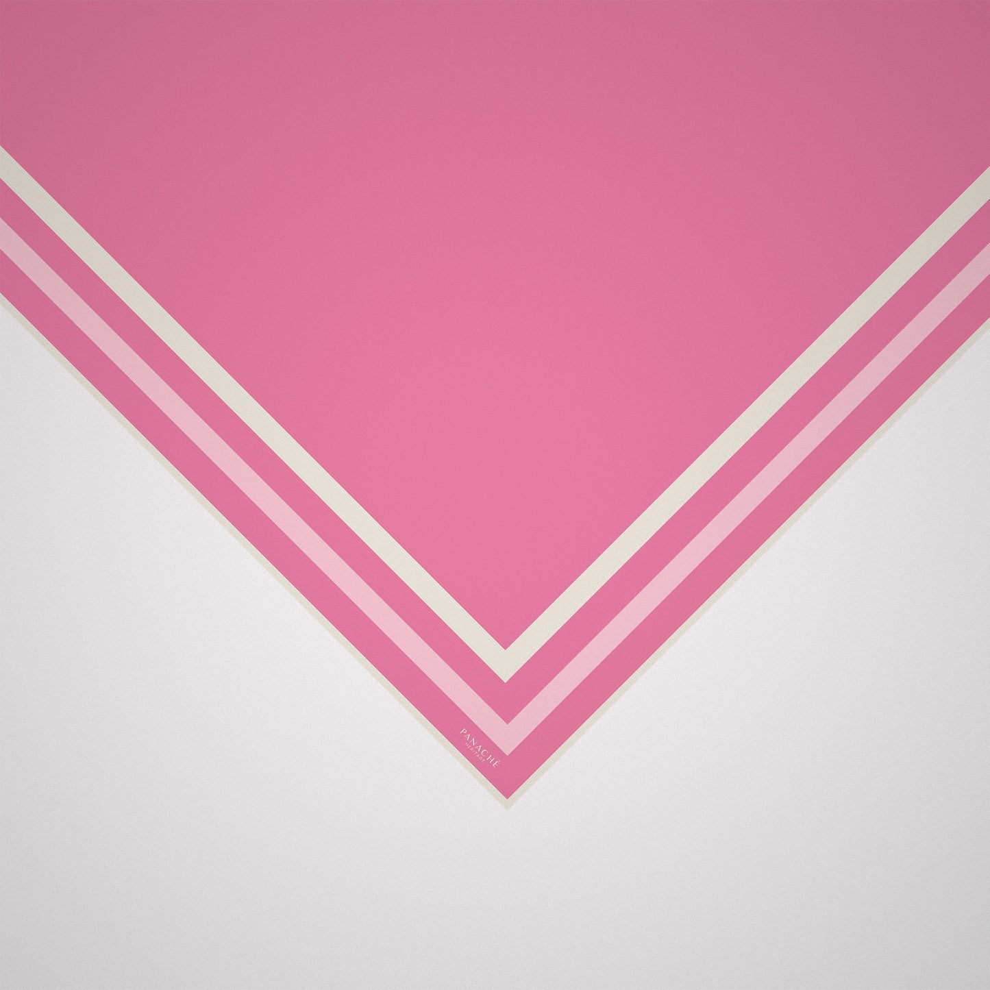 Classic Border Scarf - Pink + White
