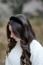 Load image into Gallery viewer, Velvet Padded Headband Black