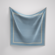 Load image into Gallery viewer, Classic Border Scarf - Light Blue