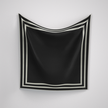 Load image into Gallery viewer, Classic Border Scarf - Black + White