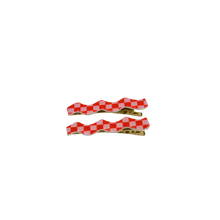 Load image into Gallery viewer, Whitney Alligator Red and pink checker