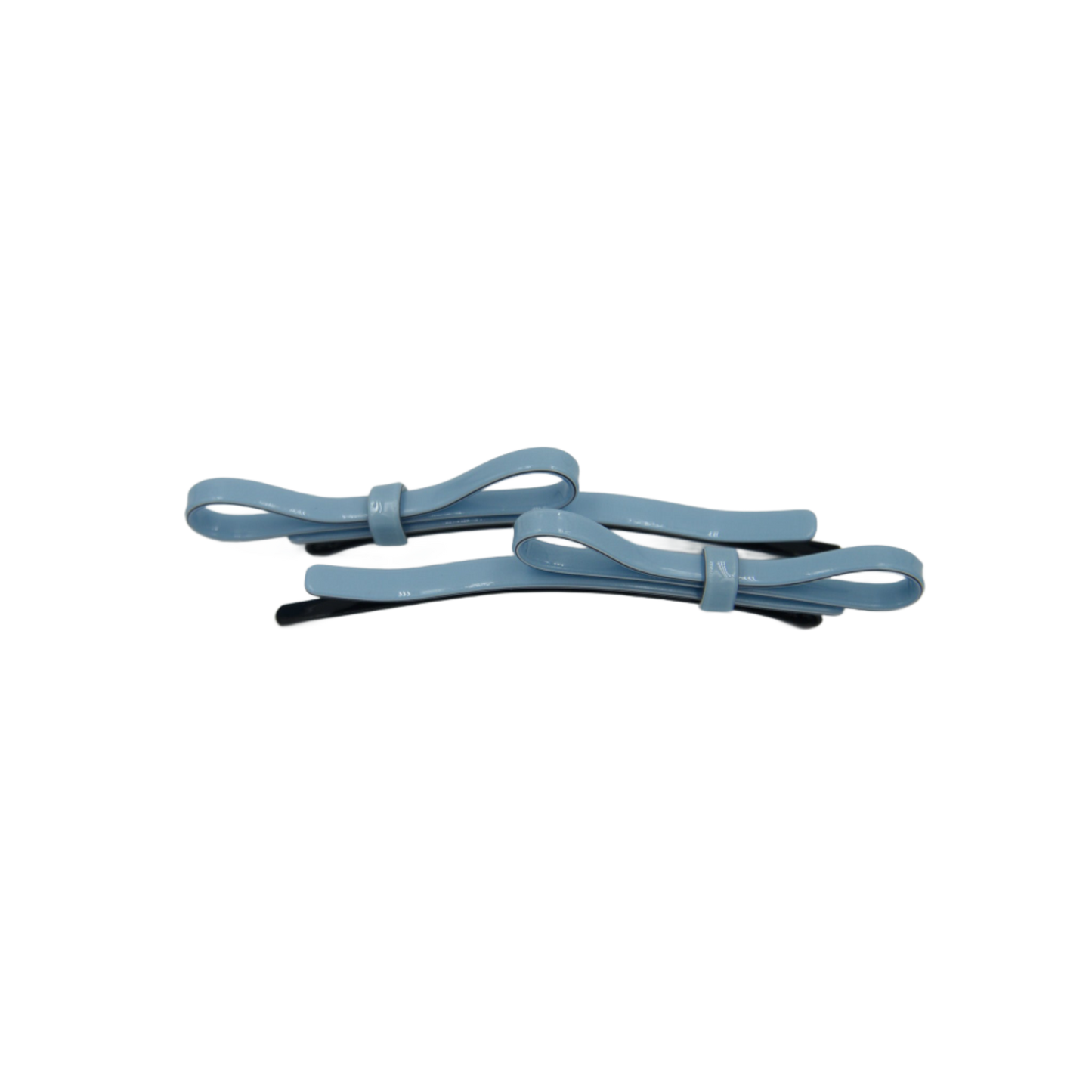 Taskia Bow Slide Clips Acetate Blue
