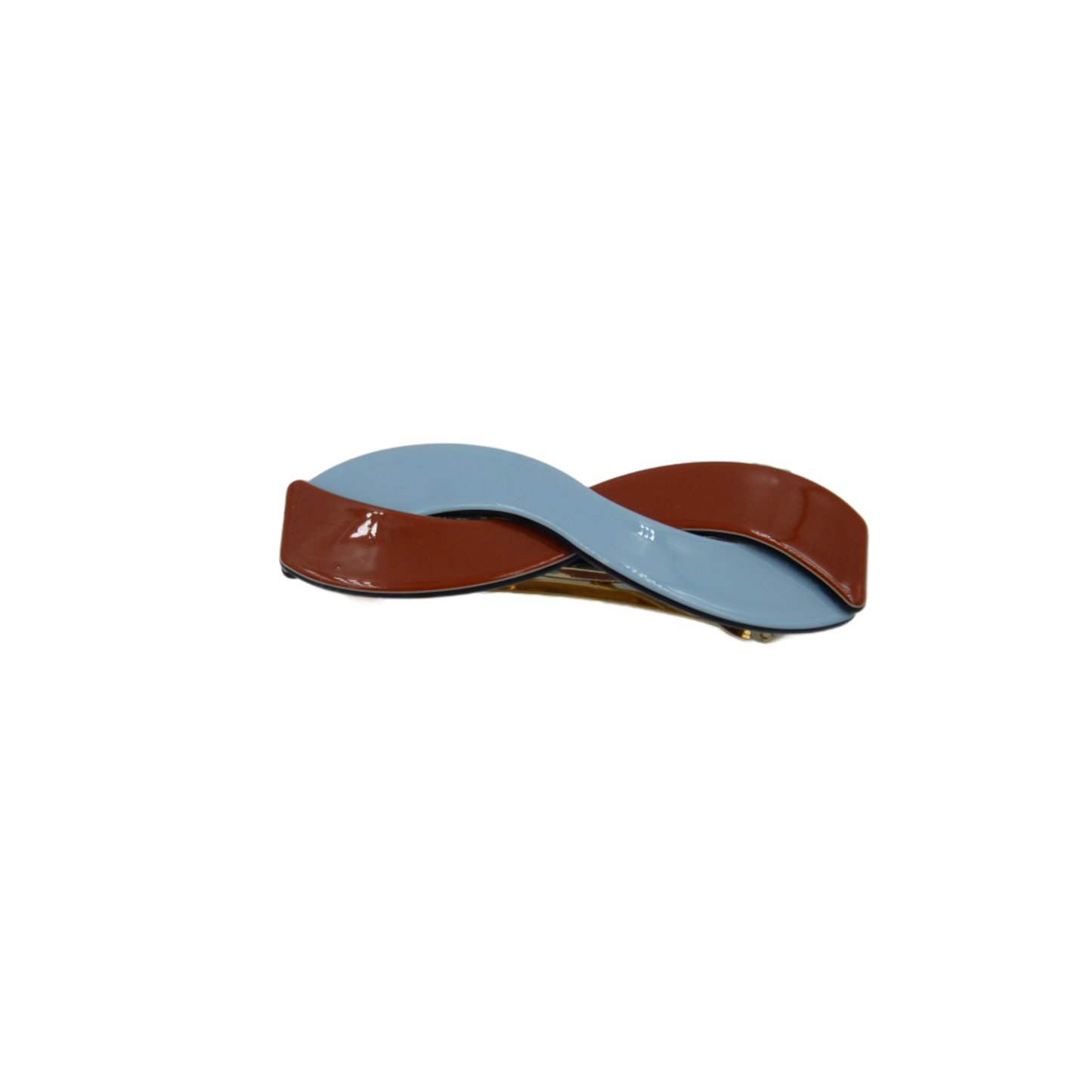 Tilli Barette Blue and Rust Acetate Clip