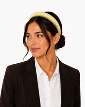 Load image into Gallery viewer, Lemon Satin Padded Headband | Panachestyle