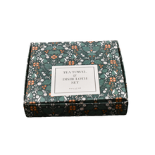 Load image into Gallery viewer, Autumn Forest Fall Tea Towel And Dishcloth Set