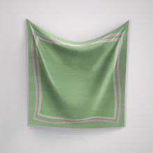 Load image into Gallery viewer, Classique Pistachio with Pink & Cream Border