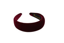 Load image into Gallery viewer, Velvet Padded Headband Burgundy