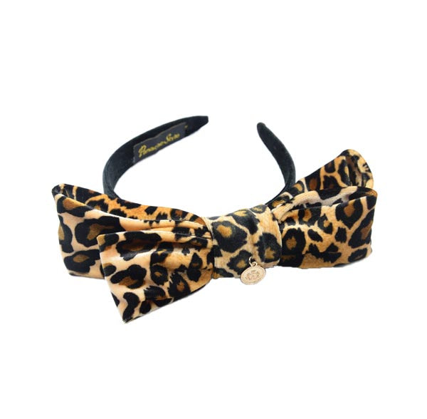 Leopard print discount headband with bow