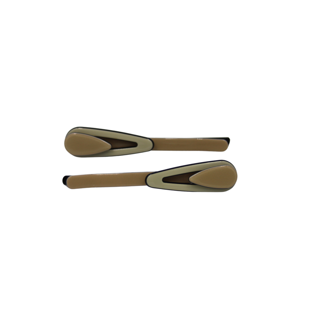 Poppy Slides Beige + Cream