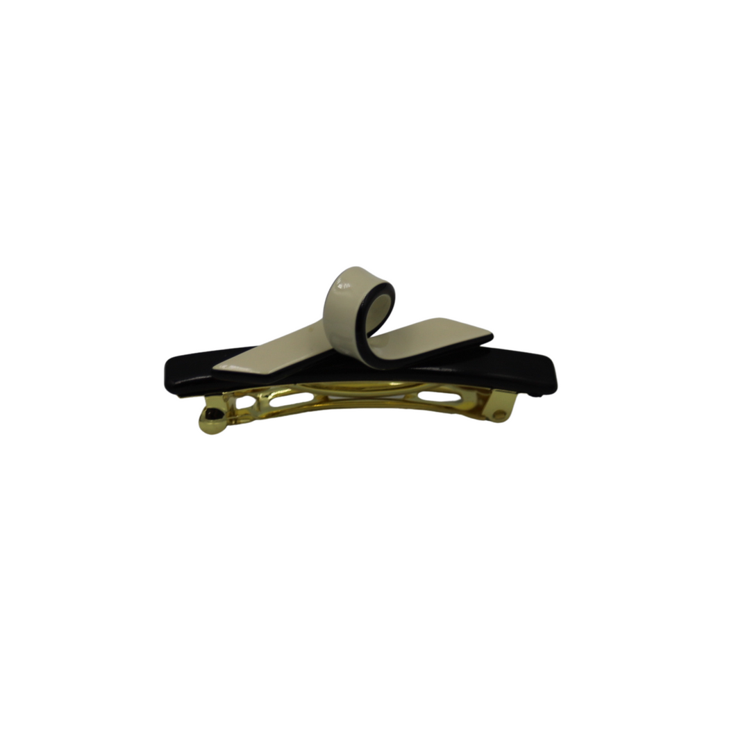 Tricia Barrette Black with Cream Twist