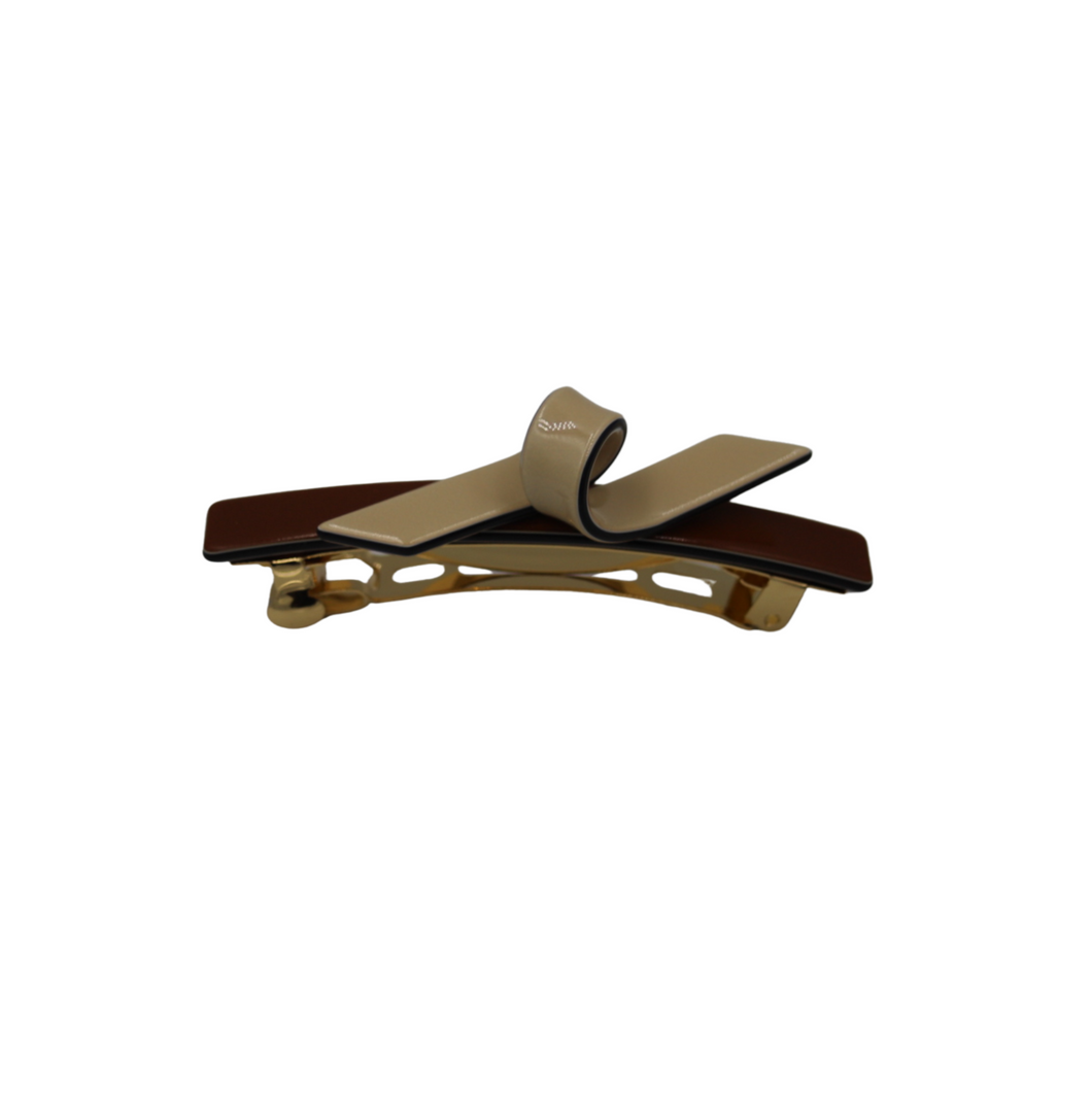 Tricia Barrette Brown with Beige Twist