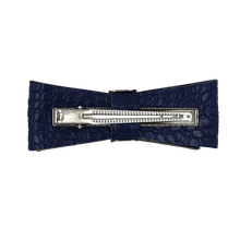 Load image into Gallery viewer, Rita pleather bow croc skin navy
