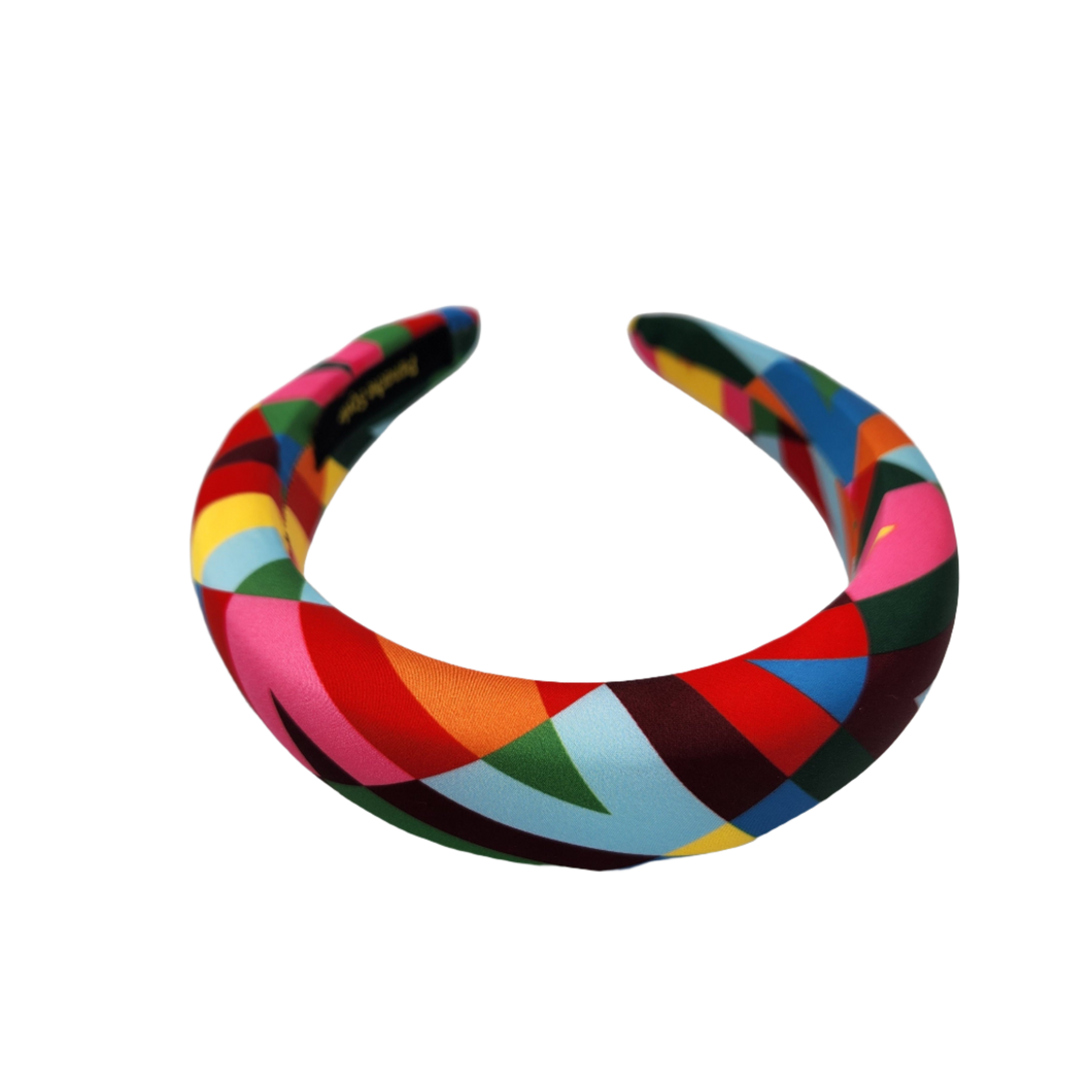 Silk padded headband Multi Colour