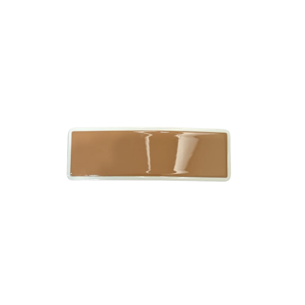 Lisle Snap Clip tan with cream border