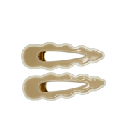 Cassia Clips Beige and White