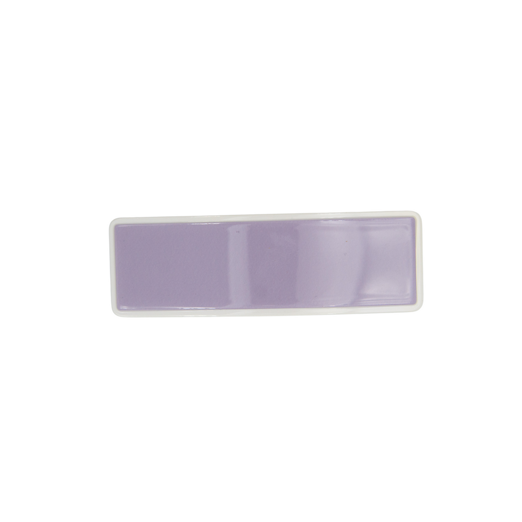 Lisle Snap Clip lilac with cream border