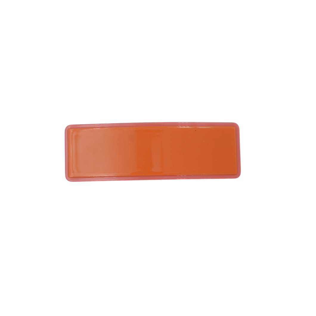 Lisle Snap Clip orange with pink border