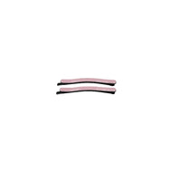 A pair of pink hair slides on a white background