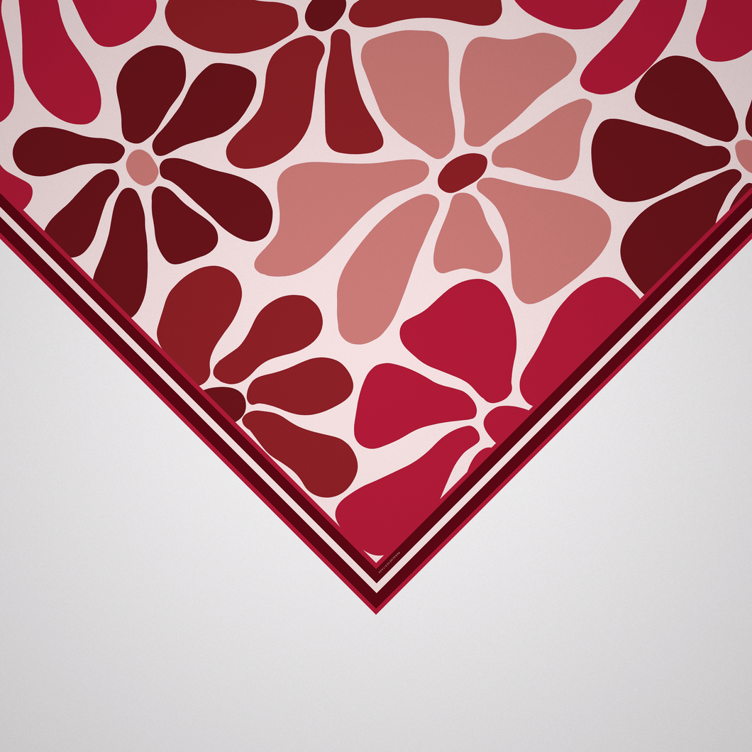 A floral Affair In Reds and Pale Pink