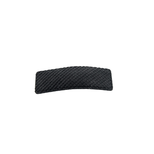 Black Fabric Rectangle Snap Clip