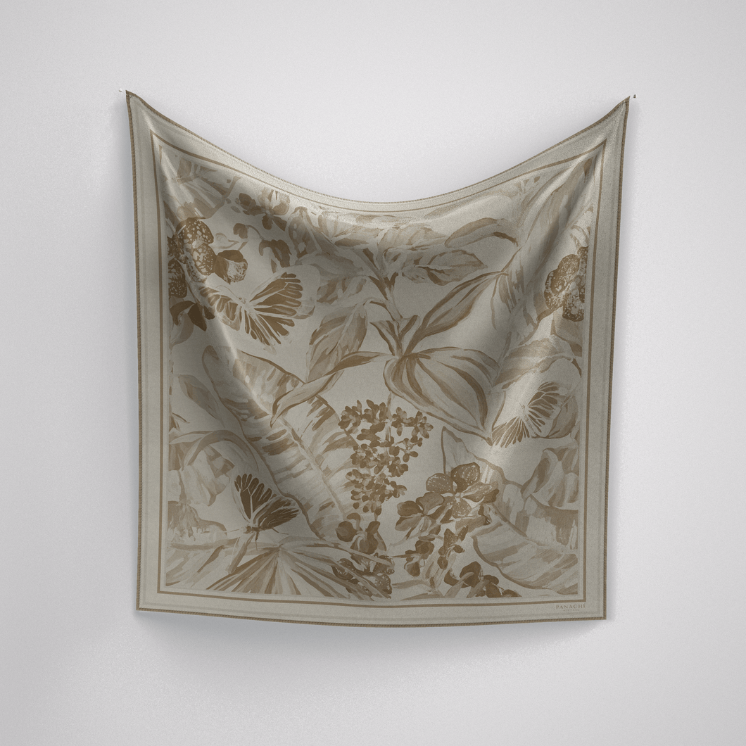 Floralia in Tan & Cream