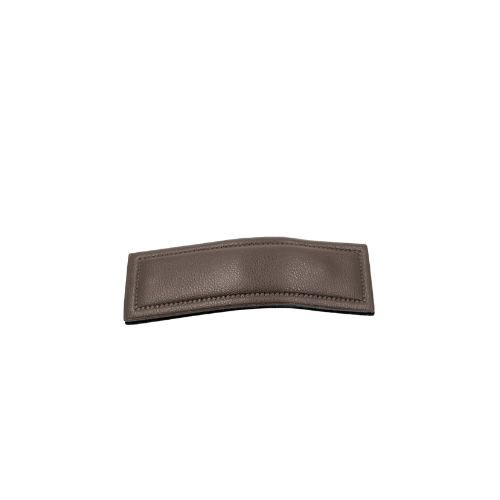 Brown Leather Rectangle Snap Clip