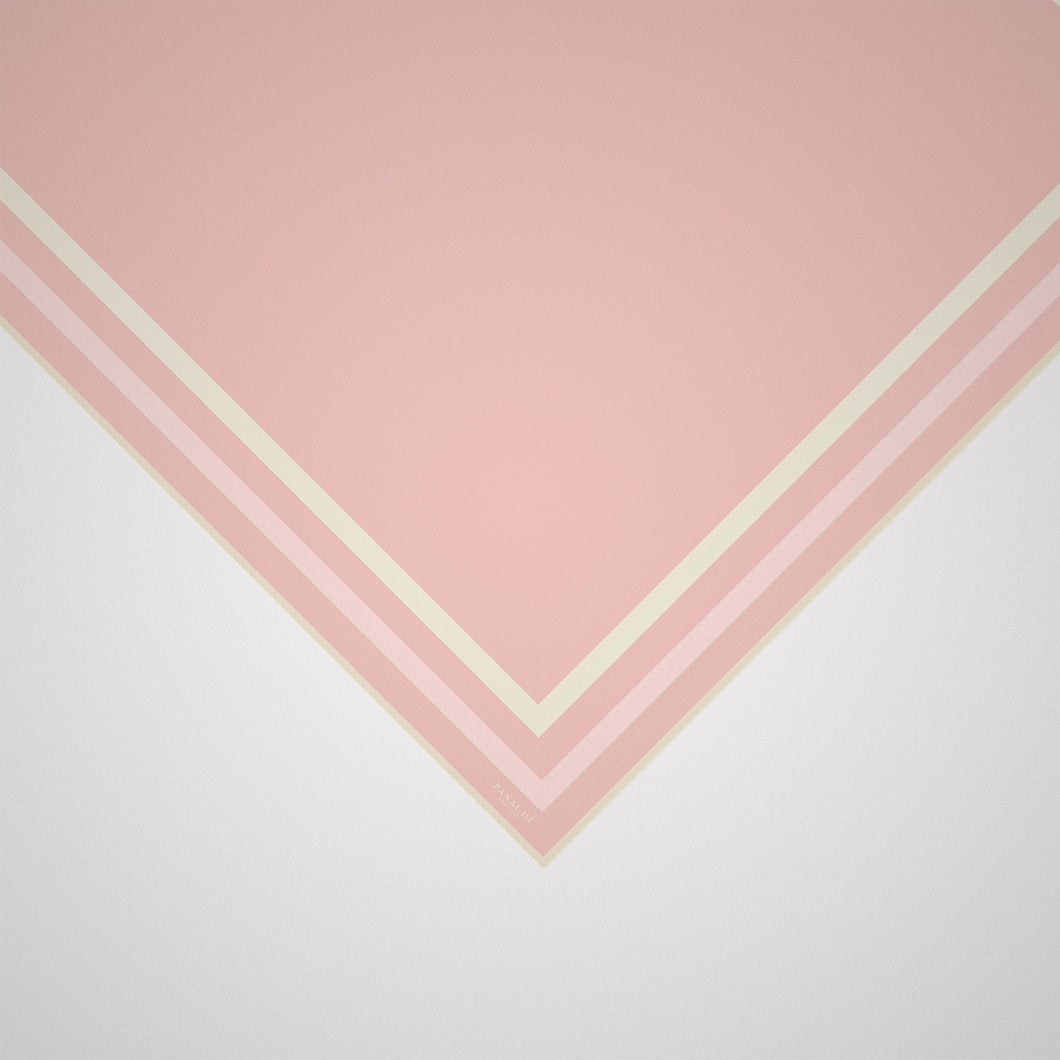 Classic Border Scarf - Light Pink