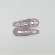 Load image into Gallery viewer, Georgina Snap Clips - Lilac with Tan
