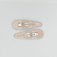 Load image into Gallery viewer, Georgina Snap Clips - Beige with Blue
