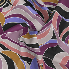 Load image into Gallery viewer, Le Swirl Enchante In Black And Deep Blue &amp; Mauve
