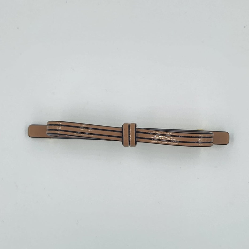 Lisa Bow Barrette Tan