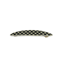Load image into Gallery viewer, acetate barrette clip. Black and White Checker Design.

