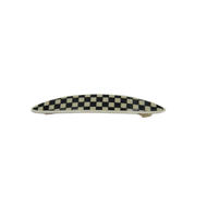 acetate barrette clip. Black and White Checker Design.