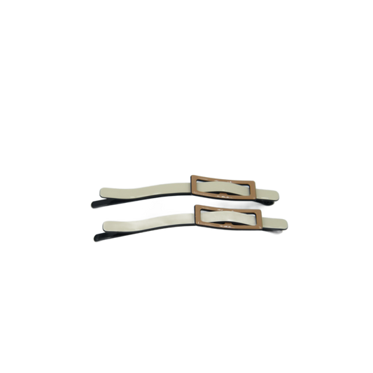 Nina Acetate Slides Cream and Tan