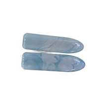 Load image into Gallery viewer, Light blue watercolour resin alligator clips
