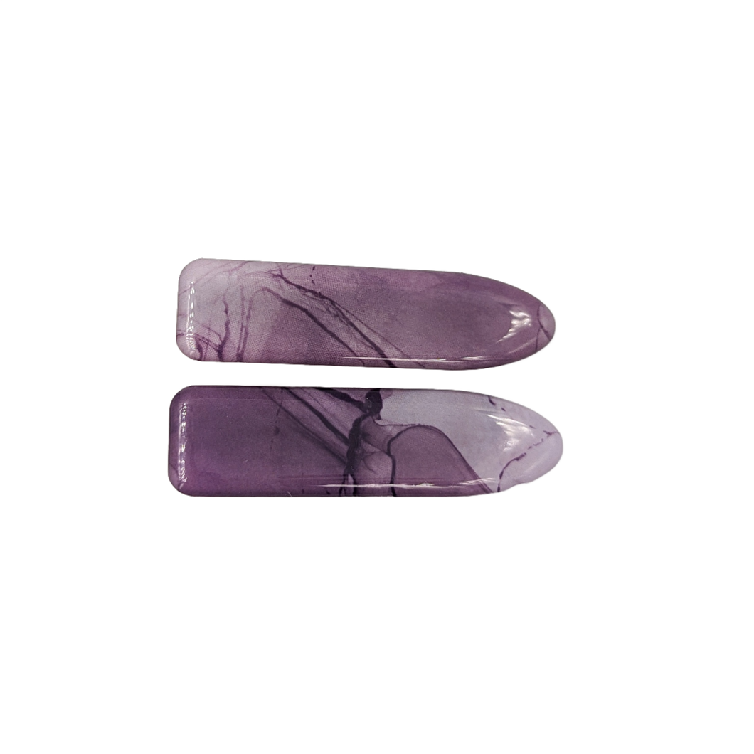 Sarah Resin Clips Mauve