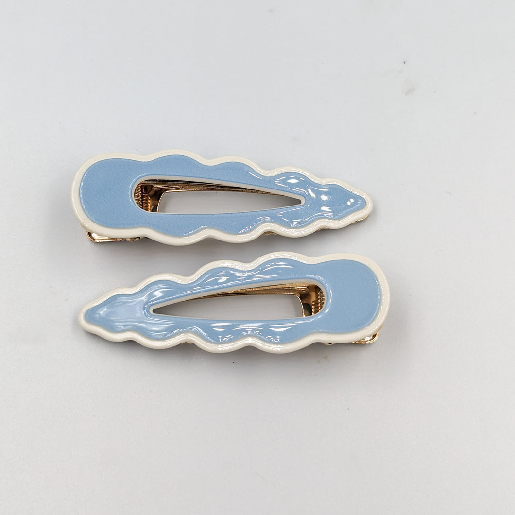 Cassia Clips Blue and White