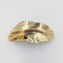 Load image into Gallery viewer, Gold leaf metal barrette clip
