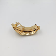 Load image into Gallery viewer, Gold leaf metal barrette clip
