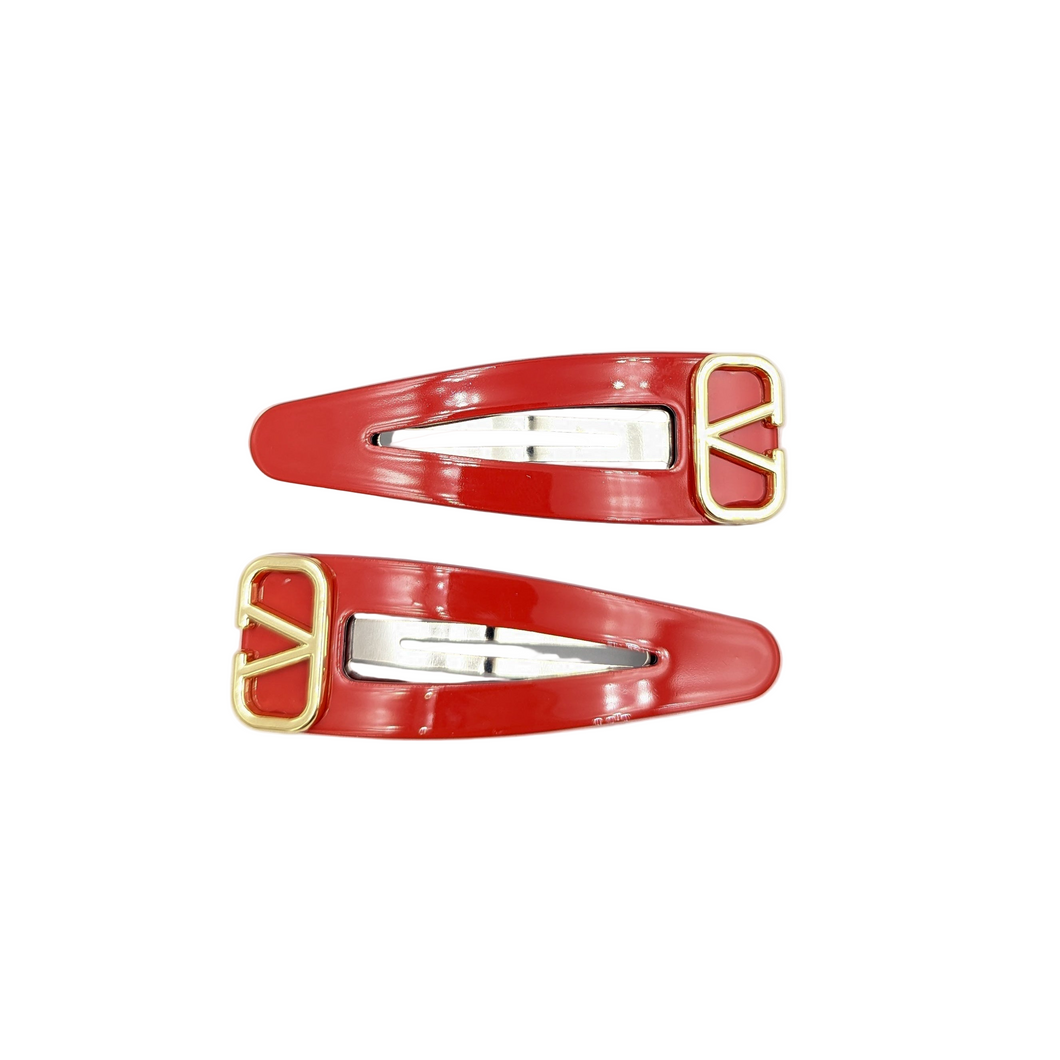 Valerie Snap Clips Red
