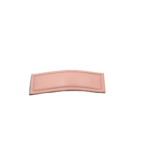 Pink Leather Rectangle Snap Clip
