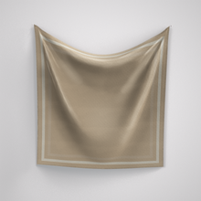 Load image into Gallery viewer, Classic Border Scarf - Cream
