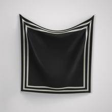 Load image into Gallery viewer, Classic Border Scarf - Black + White
