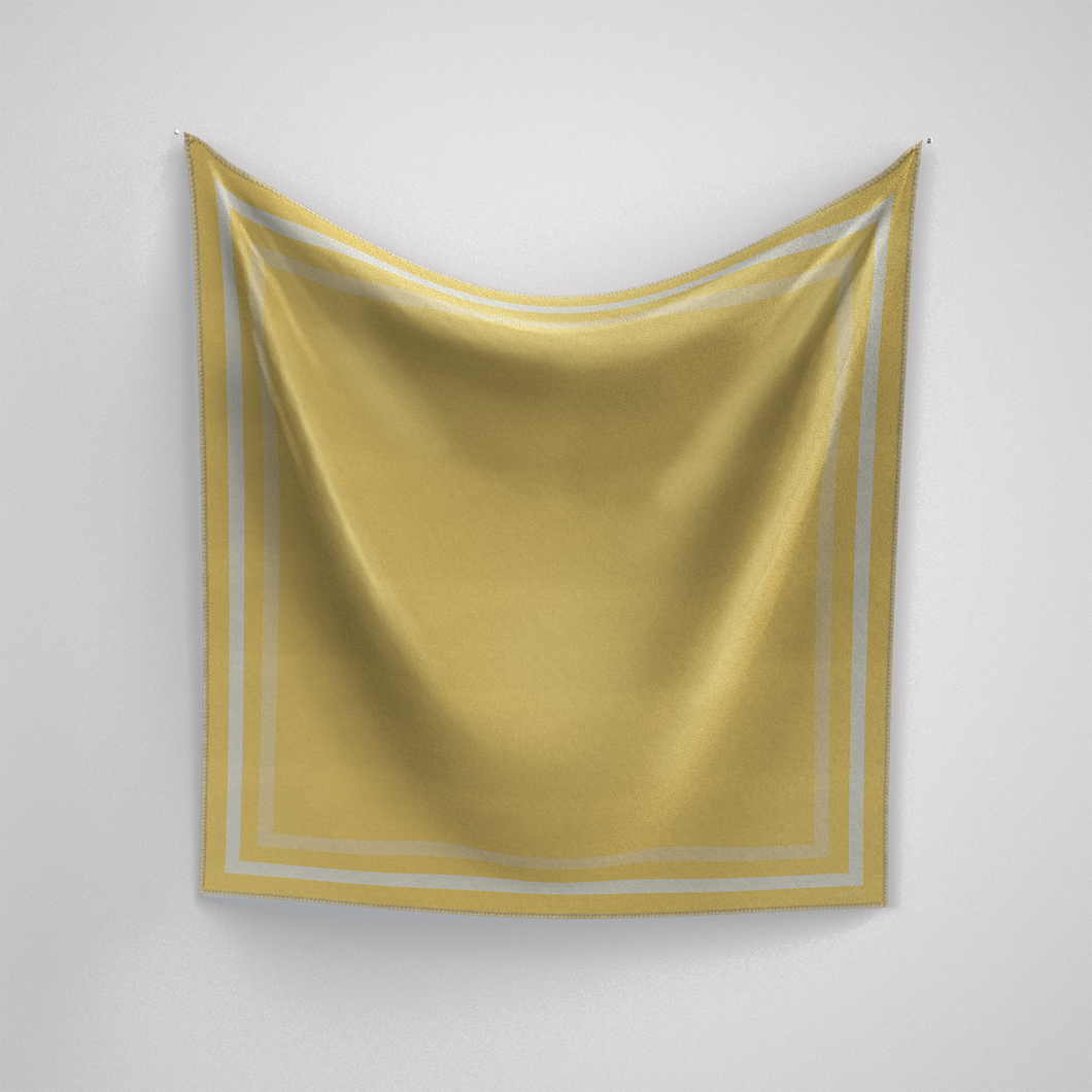 Classic Border Scarf - Yellow