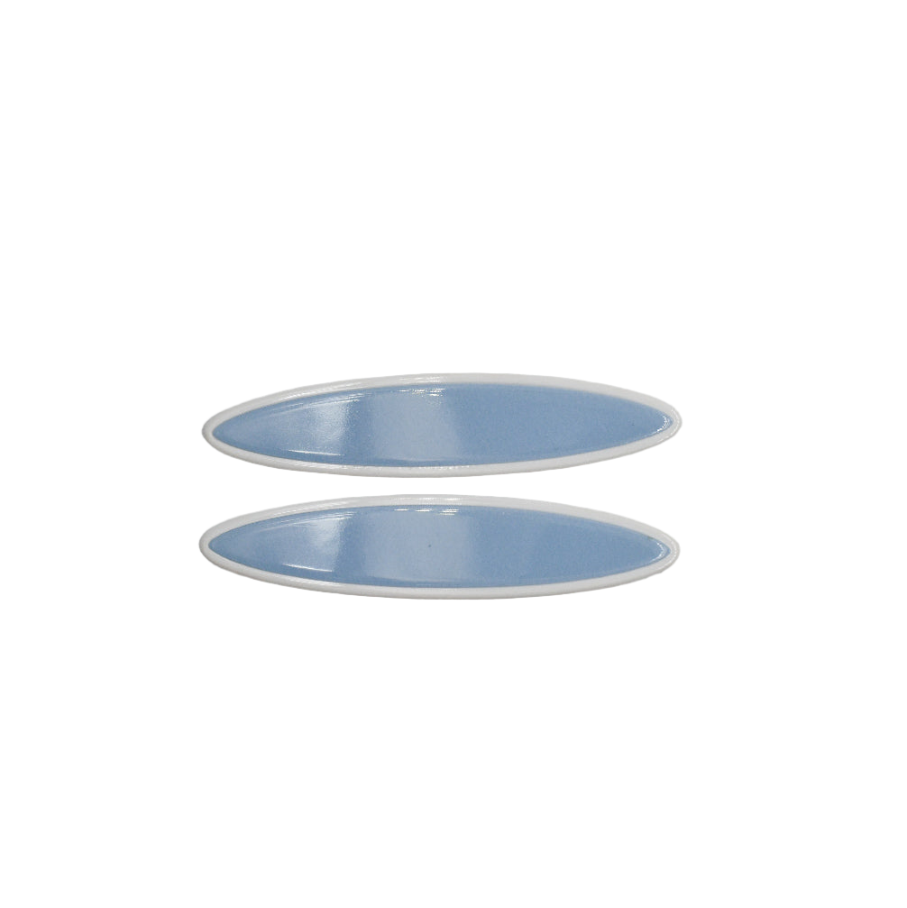 Maya Oval Clips Blue with White Border