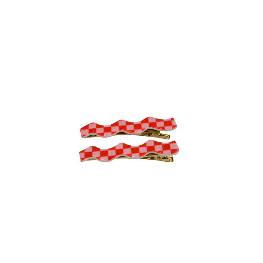 Whitney Alligator Red and pink checker