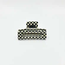 Load image into Gallery viewer, Large Claw Clip Black + Cream Checker
