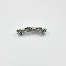 Load image into Gallery viewer, Silver hammered metal barette clip
